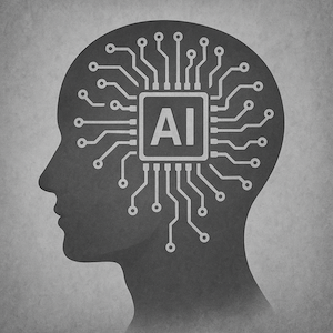 Illustration : cerveau connecté / IA